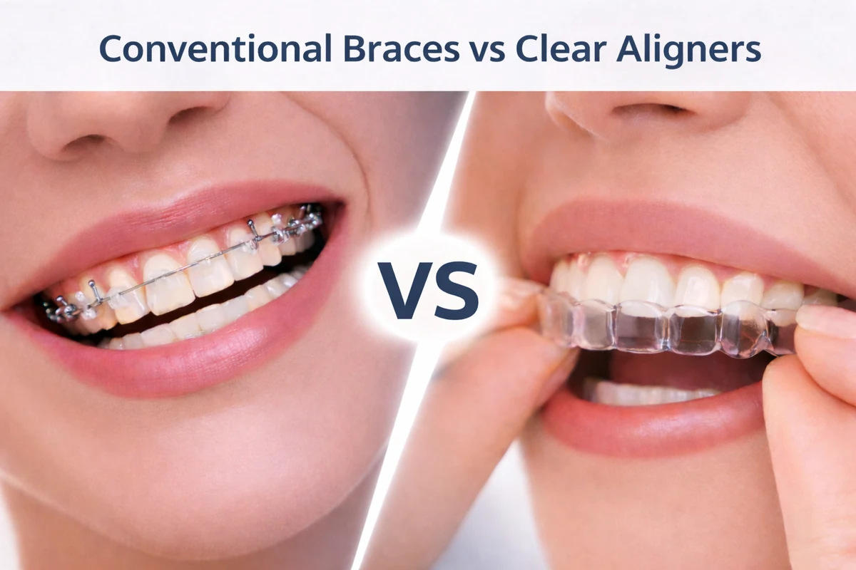 Conventional Braces vs Clear Aligners - Klinik Pergigian Sharifah Aminah