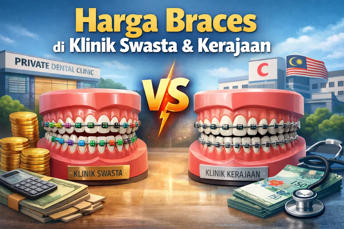 Perbandingan harga braces di klinik swasta vs klinik kerajaan di Malaysia