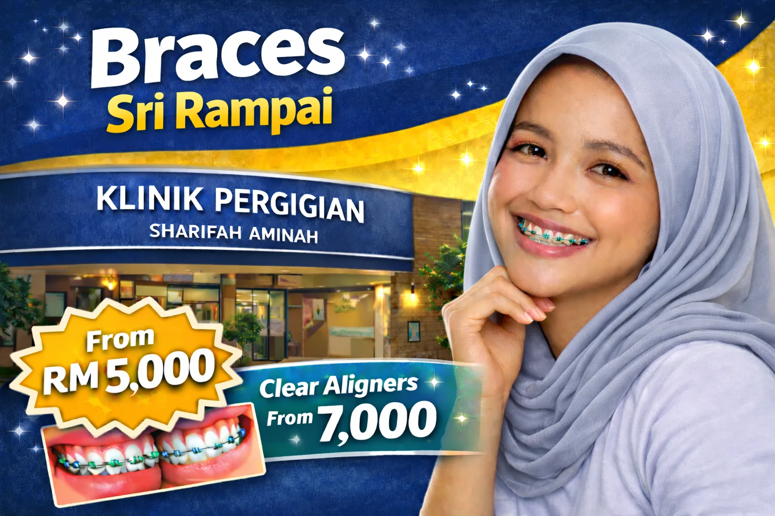 Rawatan braces (pendakap gigi) di Sri Rampai, berhampiran Residensi LEXA Wangsa Maju