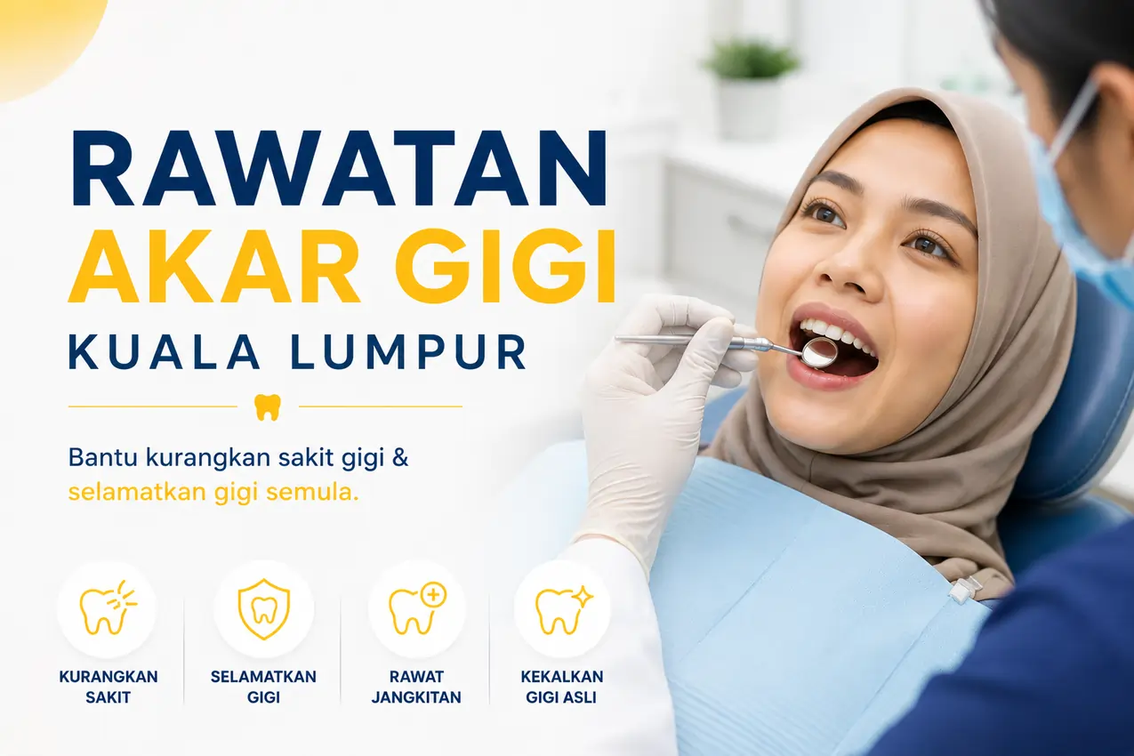 Rawatan akar gigi Kuala Lumpur di Klinik Pergigian Sharifah Aminah untuk sakit gigi berdenyut, jangkitan saraf gigi dan root canal treatment.