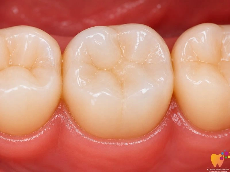 Composite filling untuk tampal gigi berlubang dengan warna natural di Kuala Lumpur