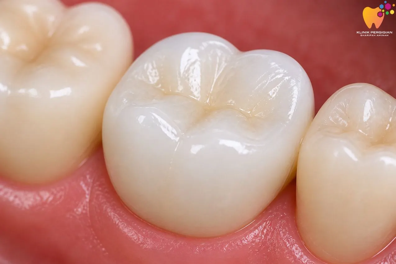 Zirconia crown gigi yang kelihatan natural dan tahan lama untuk rawatan crown di Kuala Lumpur