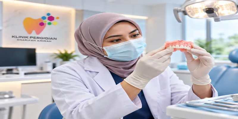 Pemeriksaan gigi palsu longgar untuk rawatan repair dan reline di Kuala Lumpur