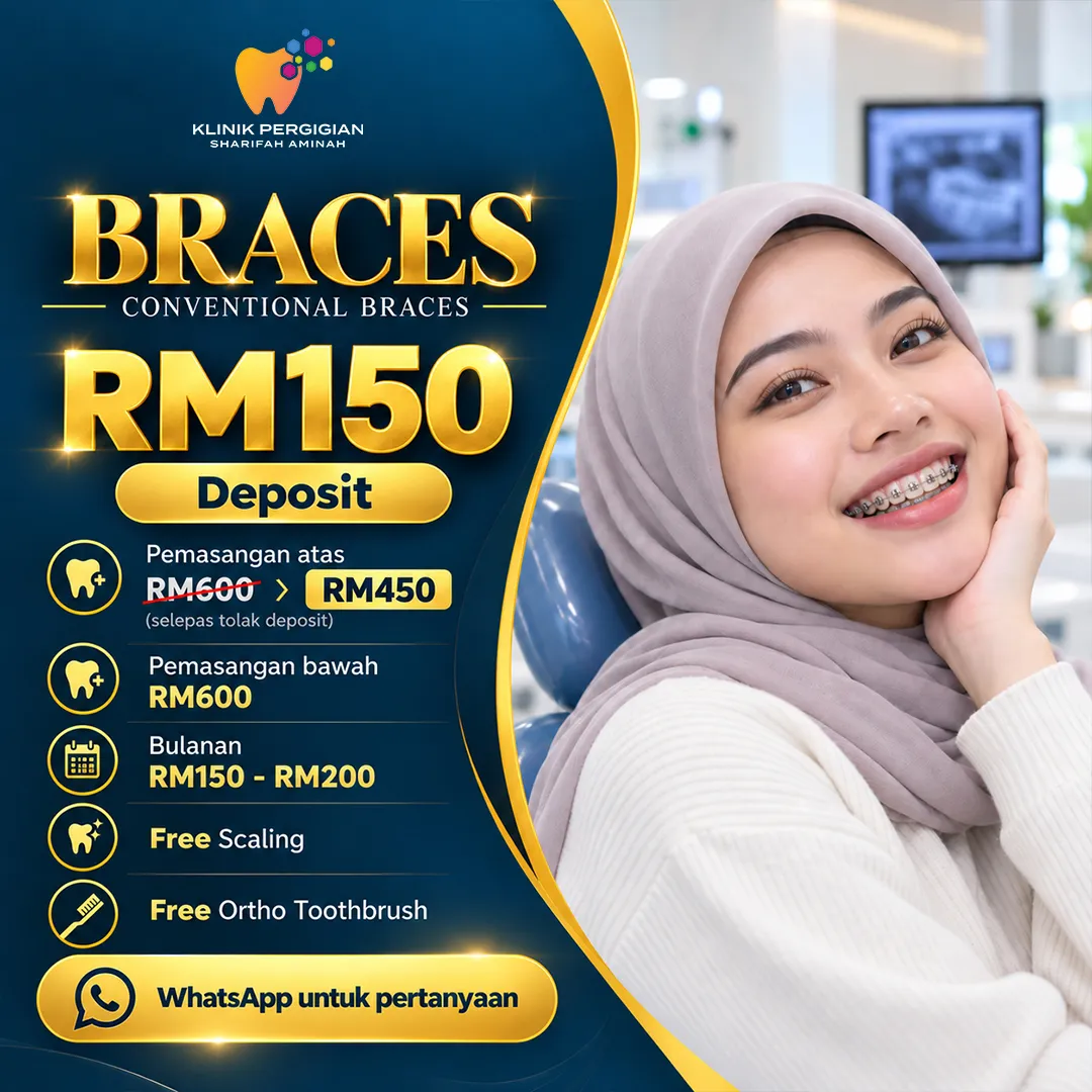 Pakej braces konvensional dengan deposit RM150 di Wangsa Maju, Greenwood dan Sunway Batu Caves