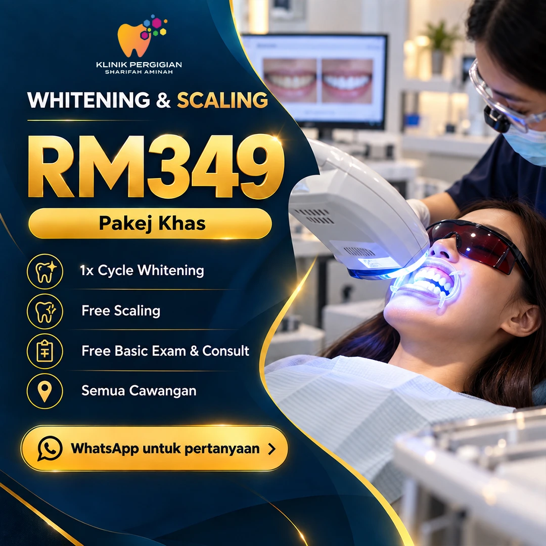 Pakej whitening dan scaling di Wangsa Maju, Greenwood dan Sunway Batu Caves